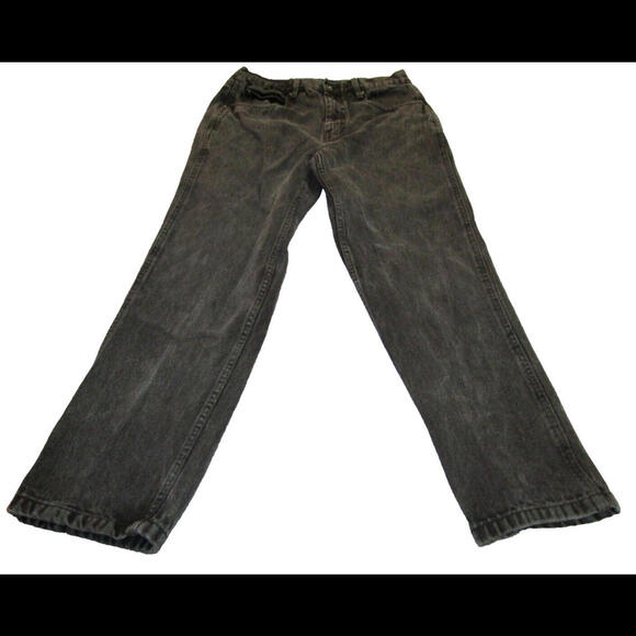 George Mens Size 32x32 (TF 28x28) Black Dark Wash Straight Leg Jeans - Picture 1 of 9